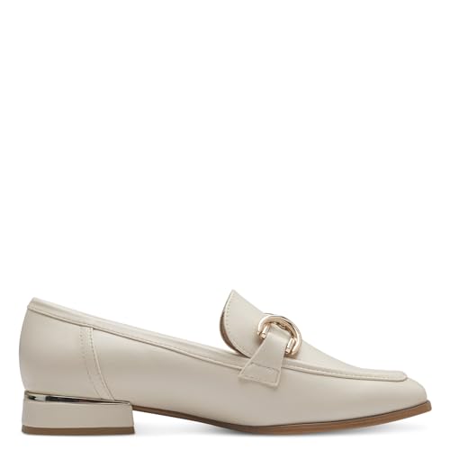 Image of MARCO TOZZI Women's Slippers, Feel Me Footbed, Soft Lining, 2-24216-42 Loafer, Cream, 7.5 UK