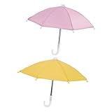 MAGICLULU 2 Stück Kompaktes DIY Regenschirm Universeller Sonnenschutz für Handy Leichtes Motorrad zubehör Gelb als Dekorativer Handy Sonnenschirm und Geschenk