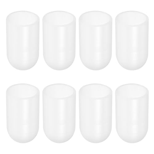 Image of uxcell 8Pcs Silicone End Caps, 18mm(23 /32 inch) ID 25mm(1 inch) Height Round Rubber Elastic Screw Thread Protectors Flexible Screw Bolt Covers Caps for Metal Tube Rod Bolt, Clear