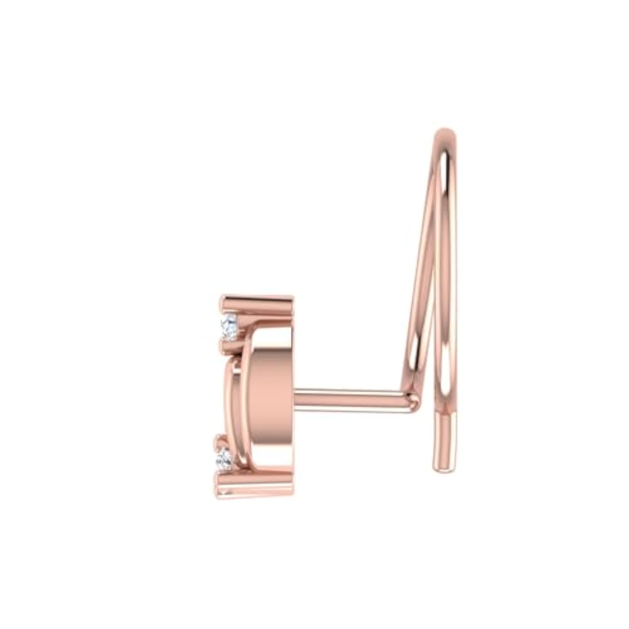 Women's 14Kt Rose Gold Stud Nosering