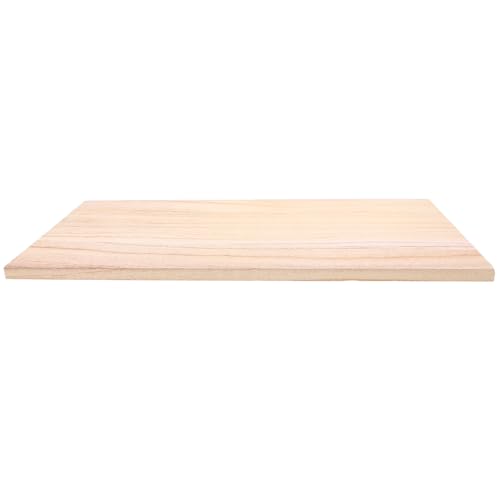 Toyvian Tablón Rectangular de Madera Maciza 40X20 CM para Manualidades y Bricolaje Tablero sin Tratar para Estanterías y Fabricación de Muebles Material Natural para Proyectos