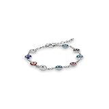 El brazalete de la amistad contra el mal de ojo le dará a su ser querido la oportunidad de hacer un deseo. Utiliza la pulsera plateada con cristales para el mal de ojo en tu muñeca. Llevar tu pulsera con cierto grado de uso significa que el deseo será un eco que se hará realidad