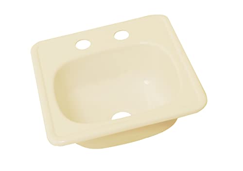 Lippert 209356 Better Bath 15" x 15" Square Galley/Kitchen Sink Parchment