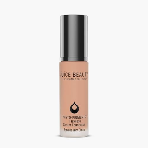 Juice Beauty Phyto-Pigments Flawless Serum Foundation - 12 Desert Beige - 30 mL - Medium-to-Full, Long-Lasting Coverage - Reduces Look of Wrinkles + Pores - Vegan, Cruelty Free