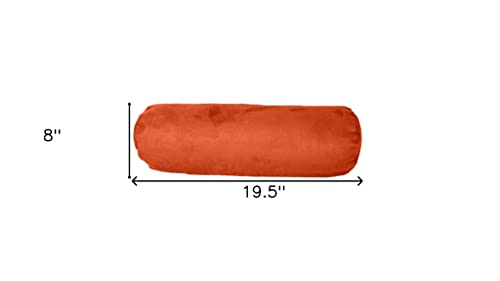 Almohada cilíndrica de microsuede 20 x 8 pulg miniatura 3