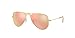 Ray-Ban Junior Kids' RJ9506S Metal Aviator Sunglasses, Matte Gold/Copper Flash, 50 mm