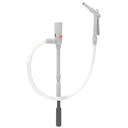 KBIBCK Elektrische Transferpumpe - Doppelte Stromversorgung (USB-C/AA), 2.8GPM (10.6 L/min) Elektrische Kraftstoff Umfüllpumpe mit Auto-Stop für Benzin, Diesel, Tragbare Benzinpumpe für Kanister