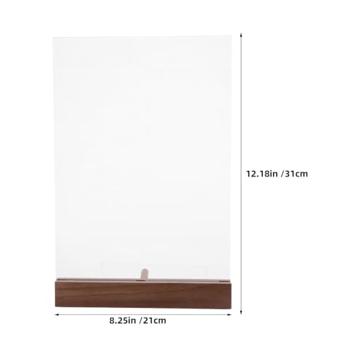 Expositor Vertical para Certificados CLISPEED de Acrílico Transparente y Madera Nogal 30x21 Cm 2