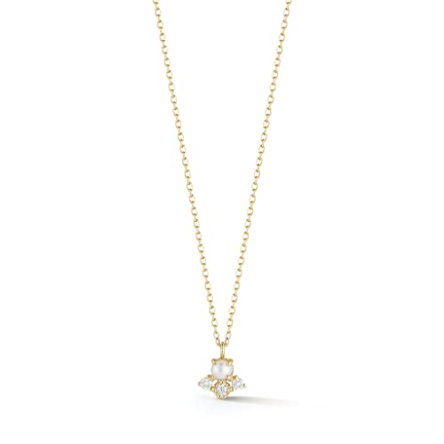 14kt The Little Things Pearl and Diamond Necklace