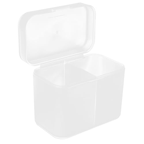 DIYEAH Dispenser Trasparente Porta Dischetti e Cotton Fioc Organizer Cosmetico da Scrivania Compatto in Resistente Salvaspazio per Trucco e Manicure