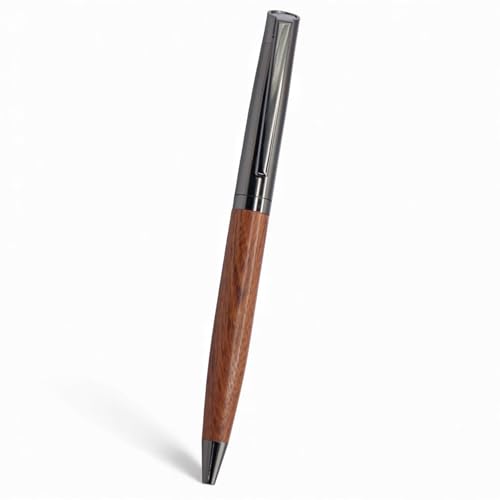 Image of Venti Gold Trim Roller Ball Pen| Black Body Color | Ink Color - Blue | Novel Gifts For Professionals | Premium Pens For Personal & Professional Use (5A-10, Blue)