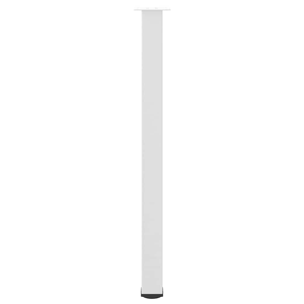 Juego de 4 patas de mesa de bar, color blanco, 110-112 cm, acero inoxidable, altura regulable, diseño moderno, patas de mesa de acero robusto, para mesa alta, cocina, bar, oficina en casa