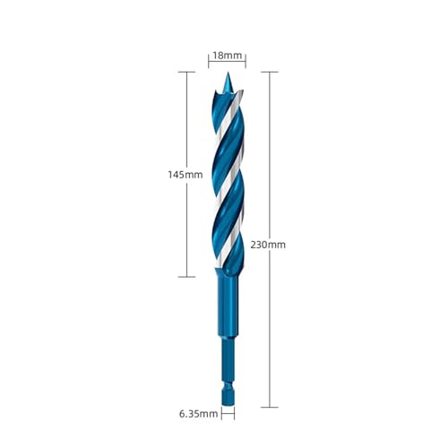 Foret rapide trois lames 18mm accessoire perçage bois queue hex - 2