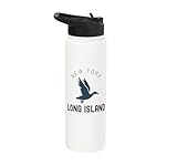 Long Island New York Vintage LI NY Duck Established 1640 Stainless Steel Insulated Water Bottle