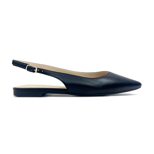 Vera Slingback Flat in Leather