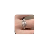 [VIROMY] リング 指輪 レディース ステンレス 金属アレルギー対応 蛇 へび スネーク ジルコニア シルバー オープンリング フリーサイズ おしゃれ ギフトBOX付き