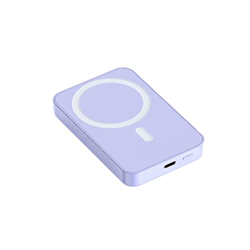 Banco de energía magnética 10000mAh XCC mini cargador inalámbrico rápido color morado 2
