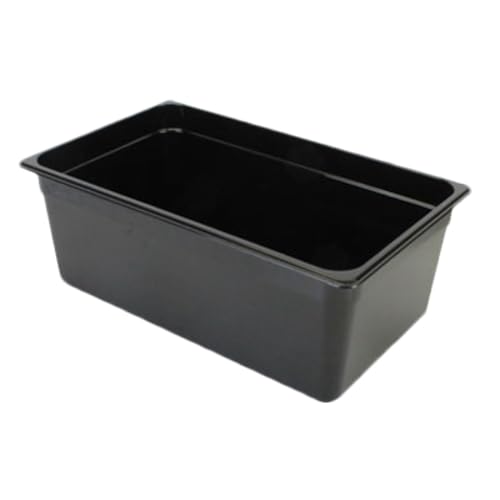 A-to-Z Supply PLPA8008BK Food Pan, Full Size, 8" deep, Shatter and Scratch Resistant, Dishwasher Safe, Polycarbonate, Black, NSF