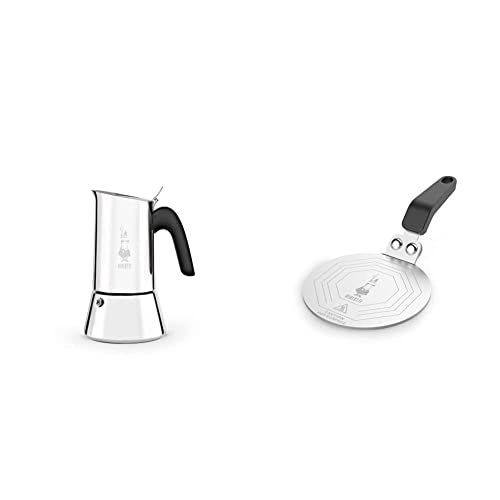 Bialetti Venus Induction Stovetop Coffee Maker (6 Cups) and Induction Plate