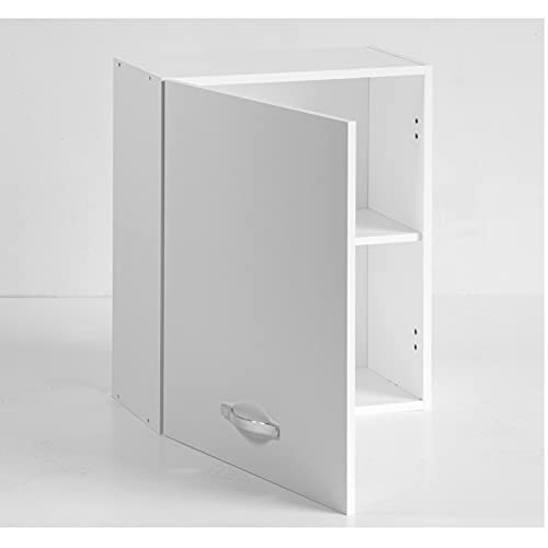 Kit di montaggio incluso small Mobile Mobiletto Da Muro/Parete Pensile Per Cucina Componibile Bianco Frassinato (72x32x 60)
