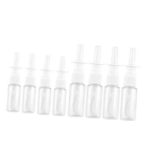 Beatifufu 8 piezas Botellas Spray Nasales Pet Transparentes Recargables y Pulverizador Directo Portátil para Aceites Esenciales y Líquidos Médicos
