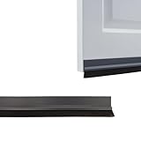 Amig - Boudin de Porte Isolant en PVC Noir | Économie d'Énergie | Anti-Insectes, Poussière et Eau | Installation Facile sans Perçage | Adhésif Puissant, Noir, 1m, PVC
