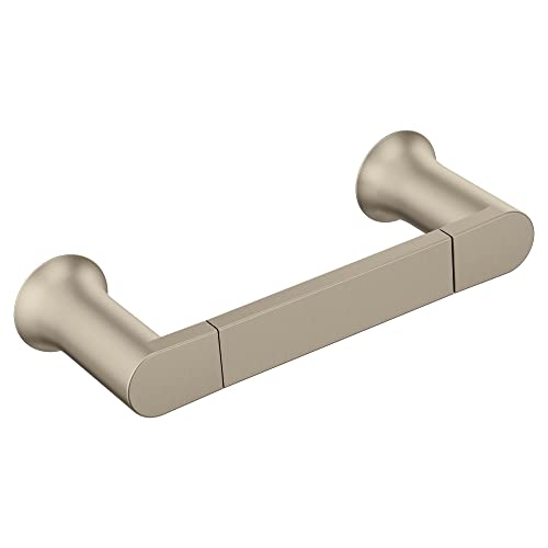 Moen BH3886BN Genta Modern Double Post Bathroom Hand Towel Bar, Brushed Nickel by Moen - Used condition - CA$15.07
