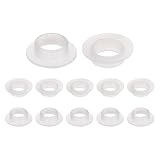 QUARKZMAN 12 Stück Flanschbuchsen Kunststoffbuchsen ID 10mm x OD 12.05mm x Länge 5mm Nylonbuchsen, Weiß