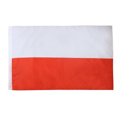 AZ FLAG Bandera de Polonia 90x60cm para un Palo - Bandera POLACA 60 x 90 cm Poliester Ligero