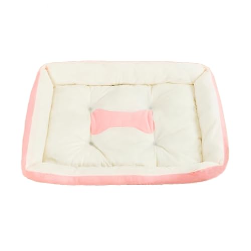 Plush Pet Bed for Dogs and Cats, Non-Slip Square Sofa Bed with Washable Removable Cover,Sleeping Bed for Small Medium Large Pets