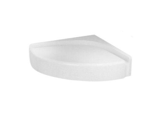 Swanstone CS01616.010 Solid Surface Corner Shower Seat, 16.3125-in L X 16.3125-in H X