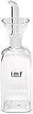 imf Aceitera Vinagrera Cuadrada con Dosificador Antigoteo, Glass, Multicolor, 125 cl