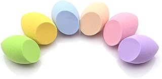 DOLOVEMK Mini Makeup Sponge Blender 6 Pcs - Latex-Free Beauty Sponge Blender Set,Applicator Sponges for Eye Makeup, Smooth Foundation Sponge Powder (6 Color FLAT EDGE)