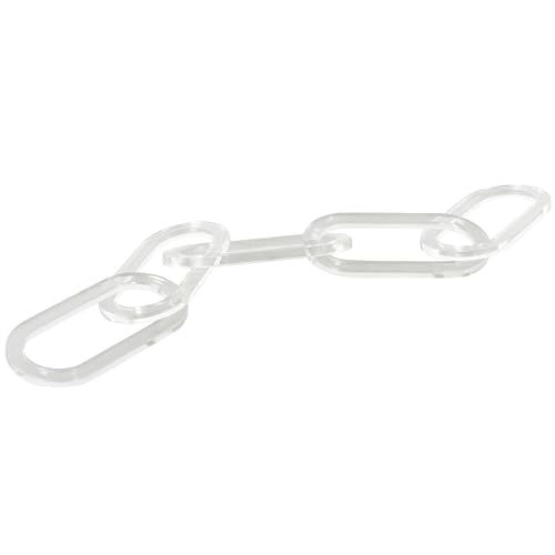 Escultura Decorativa de Cadena Oval Acrílica Transparente 27"