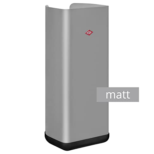 Wesco Papierrollenhalter Loft aus pulverbeschichtetem Stahlblech Metall und Kunststoff in der Farbe Cool Grey Matt, Maße: 13,5cm x 13cm x 32cm, 322 106-79