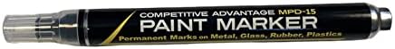 Competitive Advantage Enamel Paint Markers MPD, MATTE BLACK Medium 2mm – 1 Pack Permanent Markers, Make Permanent Marks on Metal, Glass, Rubber, Plastic & more, Waterproof UV Resistant
