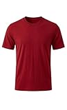 Romba Sport Men's and Women's Round Neck T-Shirt Cotton Barasola Material Suitable for Daily Use Sports Outdoor (Red, XXXL)