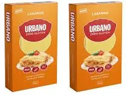 Urbano Massa de Lasanha Zero Glúten, 2 Pacotes de 250g, Sem Glúten