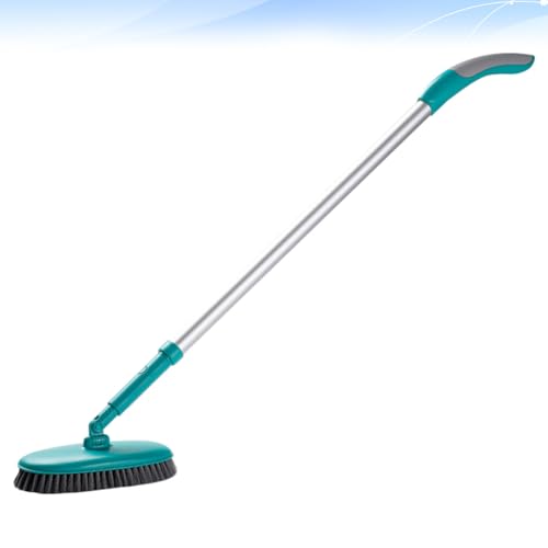 Brosse de sol à long manche vert et tête rotative pour carrelage - 7