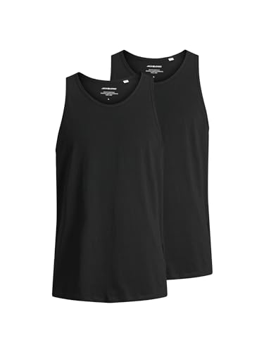 JACK & JONES Male Tanktop 2er-Pack Einfarbig Tanktop