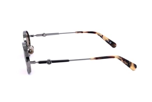 Moncler Sunglasses ML 0224 Tatou 14N Shiny Light Ruthenium, Olive Havana/Lense3