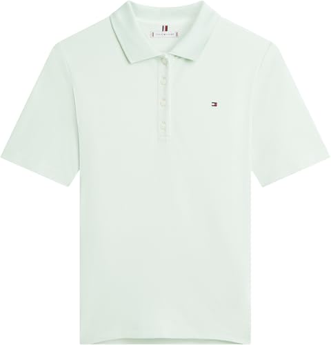 Tommy Hilfiger Damen Poloshirt Kurzarm 1985 Pique Regular Fit, Grün (Gentle Jade), S 5