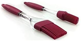 Original Eco-Friendly 2 Piece Set Silicone Basting Brushes & Pastry Brush for Cooking, Baking & Grilling, Heat-Resistant Cooking Brushes for Grilling, BBQ & Cooking, Burgundy Wine Non-stick & Flexible
