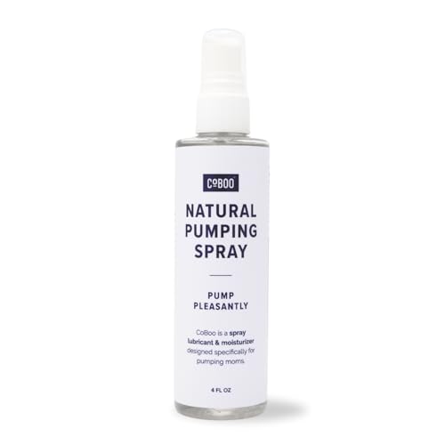 Image of CoBoo Breast Pump Flange Spray | Helps Sore Nipples & Clogged Milk Ducts | Skin Lubricant for Breast Pumping | Apply Pumping Spray Directly to Shields | Vegan & Lanolin Free | (4 Fl Oz)