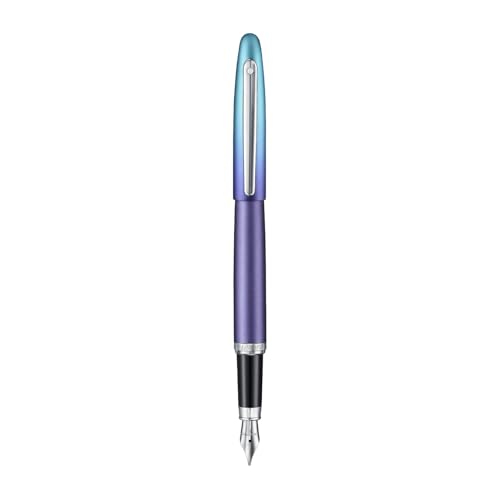 Image of Sheaffer Expressions VFM 9430 Blue and Purple Pearlised Gradient Fountain Pen with Chrome Plated Trims - Fine