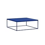 Facilité d'entretien Table Basse carrée Moderne L90 cm Bleu foncé