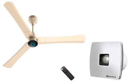 Image of atomberg Renesa+ 1200mm BLDC Motor 5 Star Rated Ceiling Fans for Home with Remote Control (Metallic Gold) Studio+ 150mm (sweep size) BLDC motor Energy Saving Exhaust Fan ()