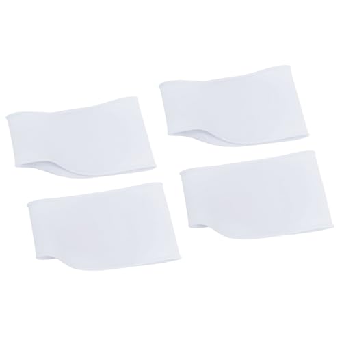 ZASCHMOY Soccer Lace Bands Silicone Anti Slip Comfortable Shoe Lace Covers for Football Cleats 2 Pairs Size 4x6x11.8cm (White)