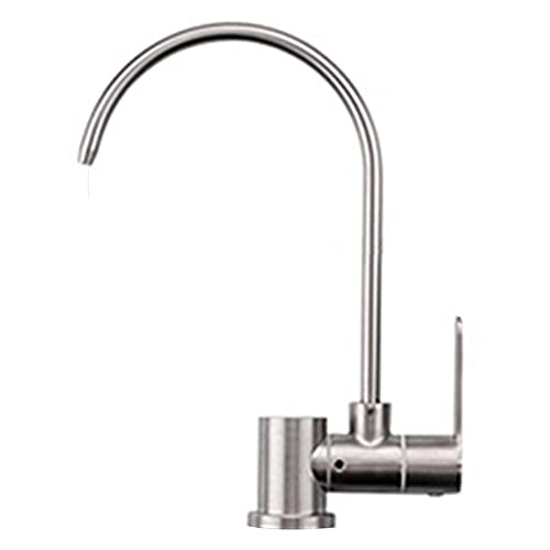 Grifo con filtro de agua potable Grifos para ventana cepillados Grifo para fregadero de cocina de ósmosis inversa con rotación de 360 grados Se adapta a todos los sistemas de filtro de agua-F (B)