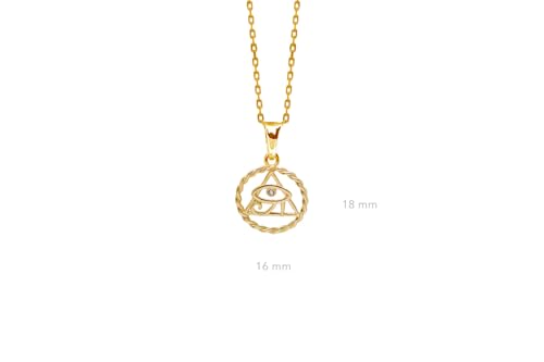 Pendentif Œil d'Horus plaqué or 18k durable qui ne noircit pas - 2